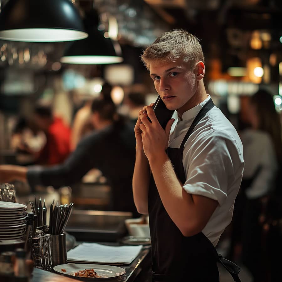 Restaurant KI Assistent Illustration